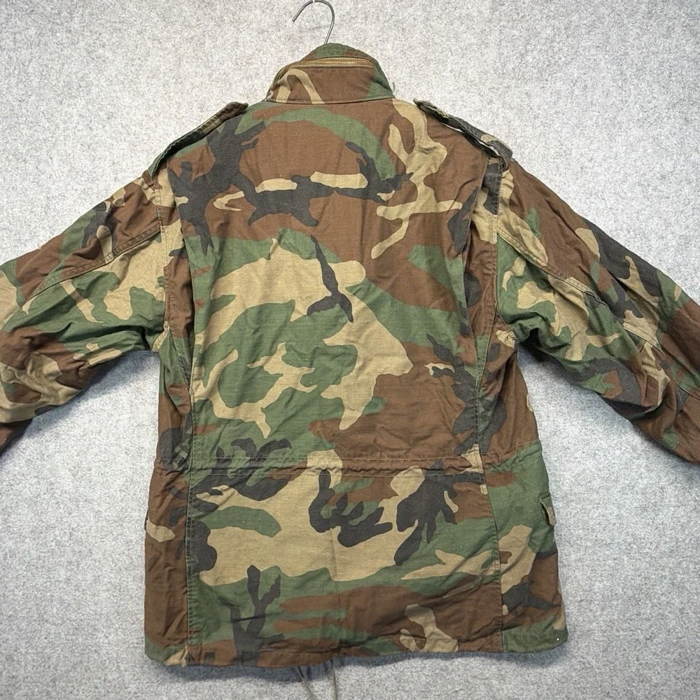 Vintage Alpha Industries M65 Field Jacket Mens Medium Woodland Camo 80s US Army